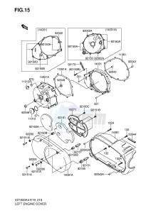 VZ1600 (E19) drawing LEFT ENGINE COVER