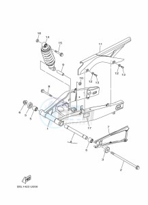 YZF320-A YZF-R3 (B2X3) drawing REAR ARM & SUSPENSION