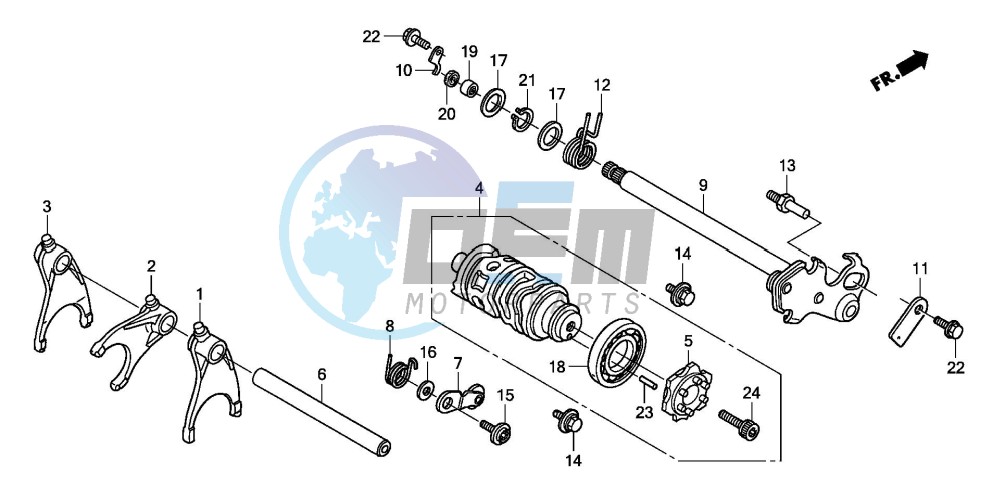 GEARSHIFT DRUM (CBF600S8/SA8/N8/NA8)