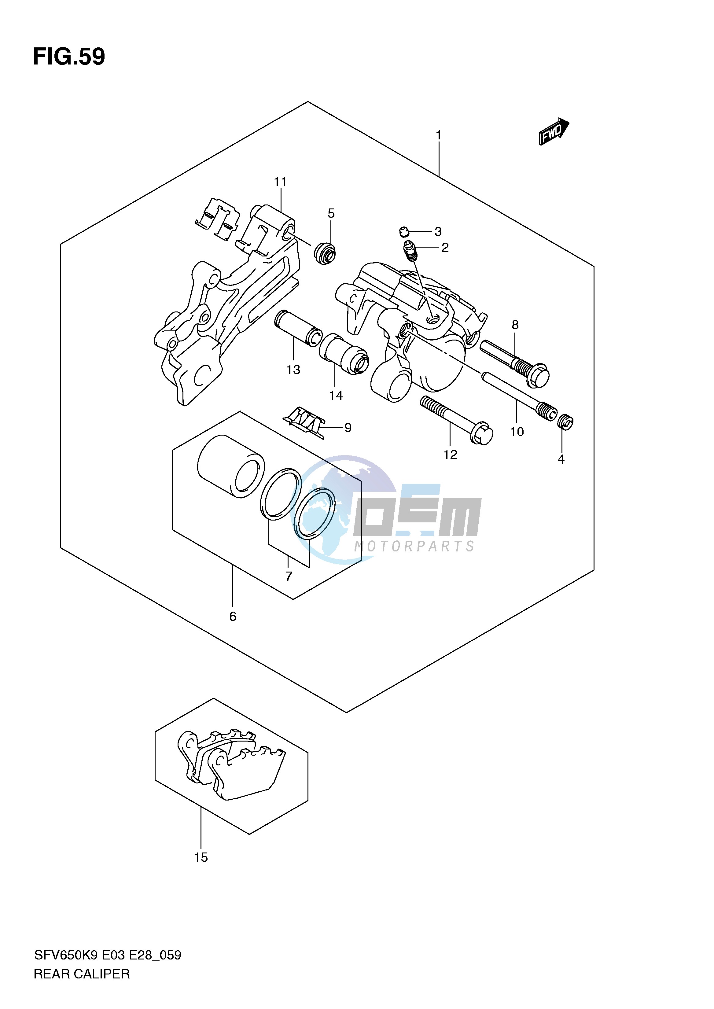 REAR CALIPER (SFV650K9 L0)