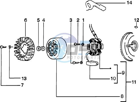 Flywheel magneto