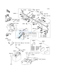 ZX 600 M [NINJA ZX-6RR] (M1) [NINJA ZX-6RR] drawing CHASSIS ELECTRICAL EQUIPMENT