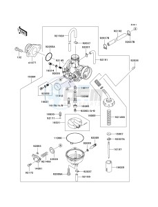 KLX 140 B (KLX140L MONSTER ENERGY) (B8F-B9FA) B9FA drawing CARBURETOR