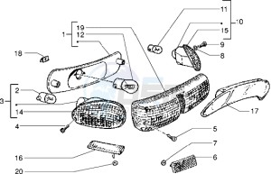 NRG 50 MC2 drawing Rear tail lamp