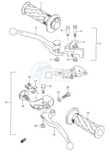 RGV250 (E24) drawing HANDLE LEVER