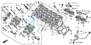 CBR600RAA BR / ABS - (BR / ABS) drawing CYLINDER HEAD