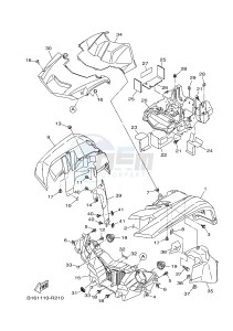 YFM700FWBD YFM70KPAJ KODIAK 700 EPS (B32K) drawing FRONT FENDER