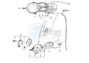 Liberty 50 drawing Headlight Assy