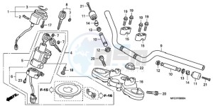 CB600F39 Australia - (U / ST) drawing HANDLE PIPE/TOP BRIDGE