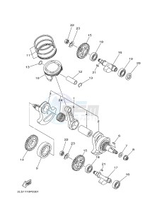 YFM700R YFM70RSSH RAPTOR 700R SE2 (B469) drawing CRANKSHAFT & PISTON