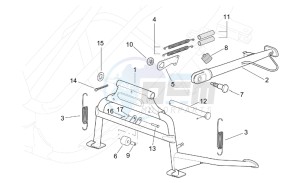 Leonardo 250 (eng. Yamaha) drawing Central stand