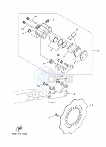 YZ85LW (B0G4) drawing REAR BRAKE CALIPER