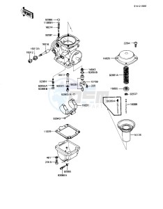 KZ 1100 L [LTD SHAFT] (L1) [LTD SHAFT] drawing CARBURETOR PARTS