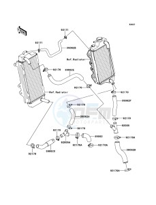 KX450F KX450FCF EU drawing Water Pipe