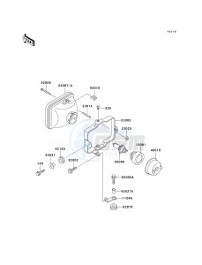 KL 650 A [KLR650] (A10-A14) [KLR650] drawing HEADLIGHT-- S- -