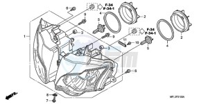 CBR1000RAA BR / ABS - (BR / ABS) drawing HEADLIGHT