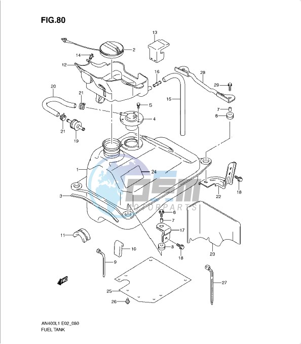 FUEL TANK (AN400AL1 E19)