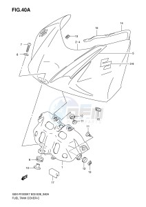 GSX-R1000 (E3-E28) drawing FUEL TANK FRONT COVER (MODEL K8)