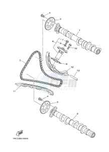 MT09A MT-09 ABS 900 (2DR3) drawing CAMSHAFT & CHAIN