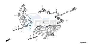 TRX420FPMC TRX420 ED drawing HEADLIGHT