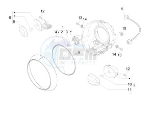 Beverly 500 Cruiser e3 2007-2012 drawing Head lamp - Turn signal lamps