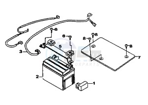 ATTILA - 125 cc drawing BATTERY