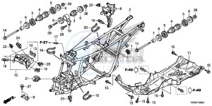 TRX500FE2G TRX500 Europe Direct - (ED) drawing FRAME BODY