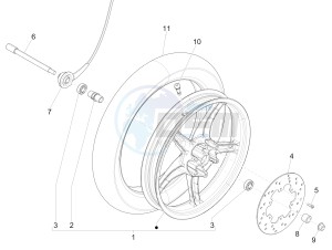 Liberty 125 4t ptt (I) Italy drawing Front wheel