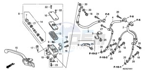 CBF600NA9 France - (F / ABS CMF) drawing FR. BRAKE MASTER CYLINDER (CBF600SA/NA)