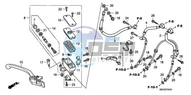 FR. BRAKE MASTER CYLINDER (CBF600SA/NA)