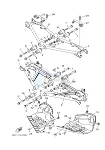 YFM700FWAD GRIZZLY 700 (B1AT) drawing REAR ARM