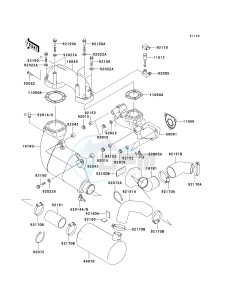 JT 1100 F [1100 STX D.I.] (F1-F2) [1100 STX D.I.] drawing MUFFLER-- S- -