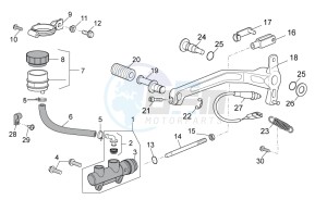 Breva 1200 drawing Rear master cylinder