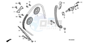 CBR1000RR9 Europe Direct - (ED / MME) drawing CAM CHAIN/TENSIONER