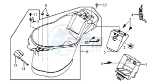 JET EURO X 50 E2 drawing HELMET BOX