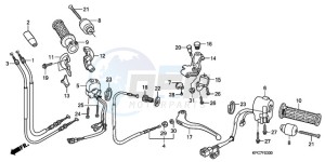 XL125VA EU / CMF - (EU / CMF) drawing HANDLE LEVER/SWITCH/CABLE