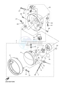 XVS1300CU XVS1300 CUSTOM (2SS1) drawing HEADLIGHT