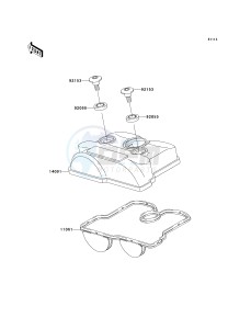 KX 250 T [KX250F] (7F) T7F drawing CYLINDER HEAD COVER