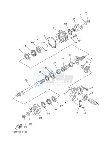 YFM450FWAD YFM45FGPB GRIZZLY 450 EPS (1CTK 1CTL) drawing MIDDLE DRIVE GEAR