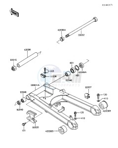 ZX 750 A [GPZ 750] (A1-A2) [GPZ 750] drawing SWING ARM