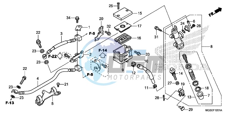 REAR BRAKE MASTER CYLINDER ( NC700SA/ SD)