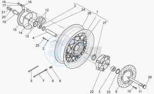 California 1100 Stone - Metal PI Stone/Metal PI drawing Rear mudguard