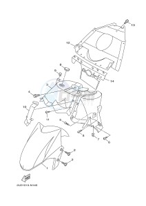 XC125R YW125 SKYLINER S (2PE2) drawing FENDER