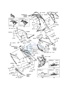 NINJA 300 EX300AEFA XX (EU ME A(FRICA) drawing Cowling Lowers