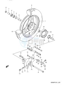 AD50 (E41) drawing FRONT WHEEL (MODEL L M E41)