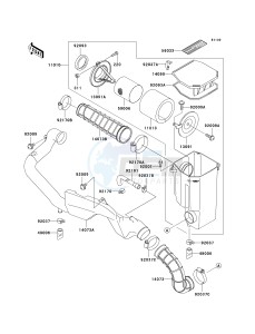 KVF 300 A [PRAIRIE 300 4X4] (A1-A4) [PRAIRIE 300 4X4] drawing AIR CLEANER