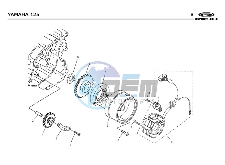 STATOR  Yamaha 125 4t Euro 2