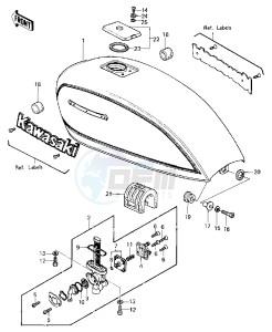 KZ 440 D [LTD BELT] (D1) [LTD BELT] drawing FUEL TANK -- 80 D1- -