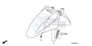 SH300A9 UK - (E / ABS MKH TBX) drawing FRONT FENDER