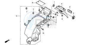 ST1100P drawing REAR FENDER